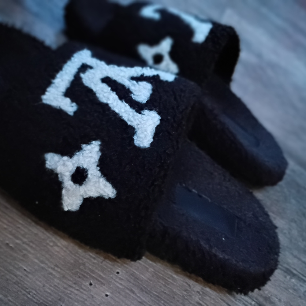 Louis Vuitton Black and White Sandals